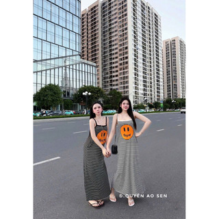 VÁY XUÔNG 2S KẺ DREW HOT HIT