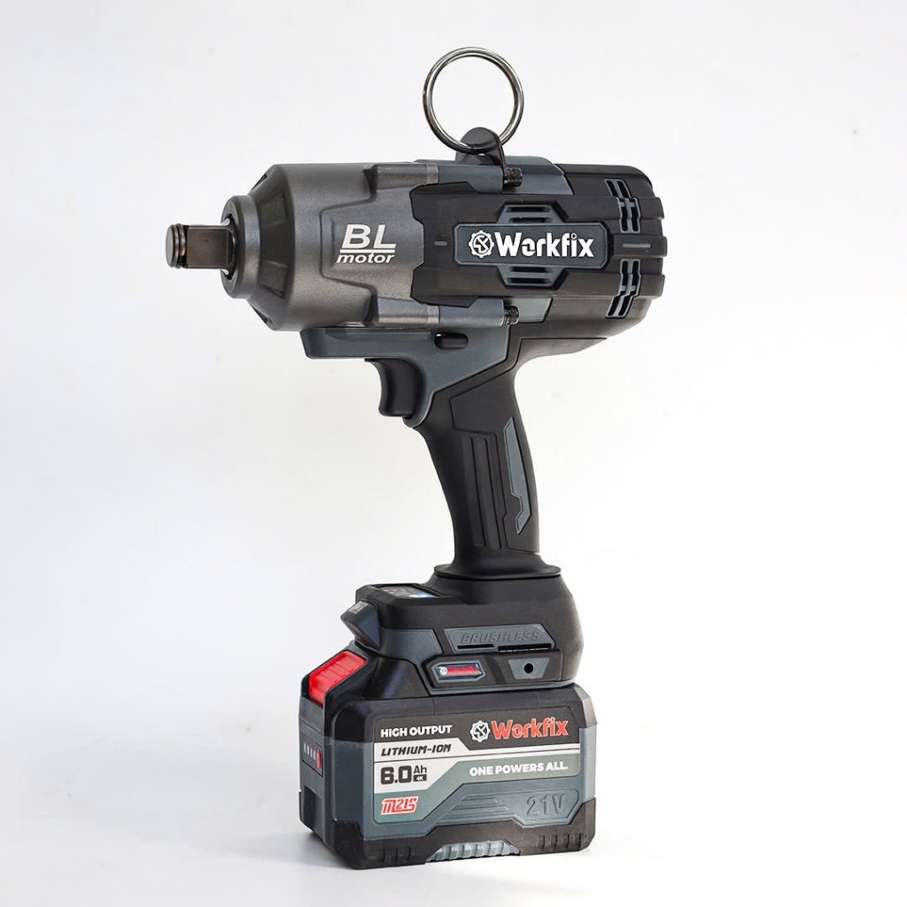 Máy Siết Bulong 2100N.m WORKFIX WF-IW2100PRO, Đầu 3/4 (Tặng đầu chuyển 1/2) - Mở Ốc Xe Tải