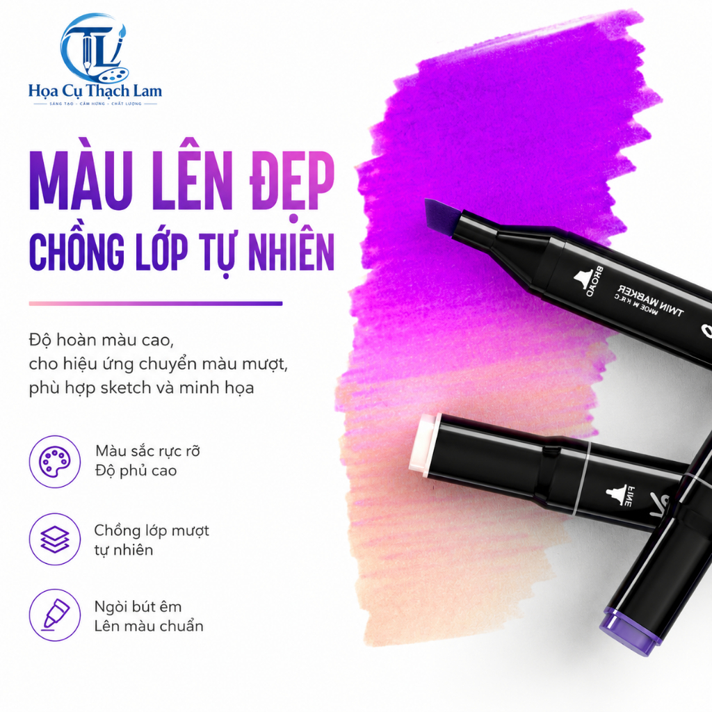 [Cào là có quà] Bút Marker Touchcool Bộ Full 168/262 Màu Cao Cấp phiên bản mới tăng 50% mực