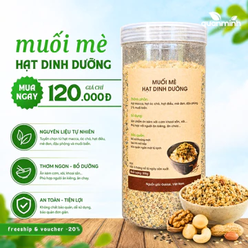 500gr Muối mè hạt dinh dưỡng CAOFOOD từ hạt dinh dưỡng, mè đen quê và đậu phộng quê sạch tự nhiên, ăn chay, ăn kiêng...