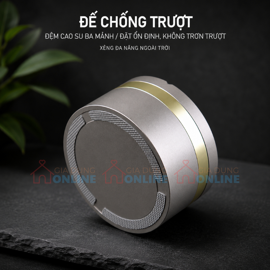 Gạt tàn nắp xoay cao cấp thiết kế sang trọng cho để bàn, xe ô tô... chống khói mùi, toàn thân bằng thép