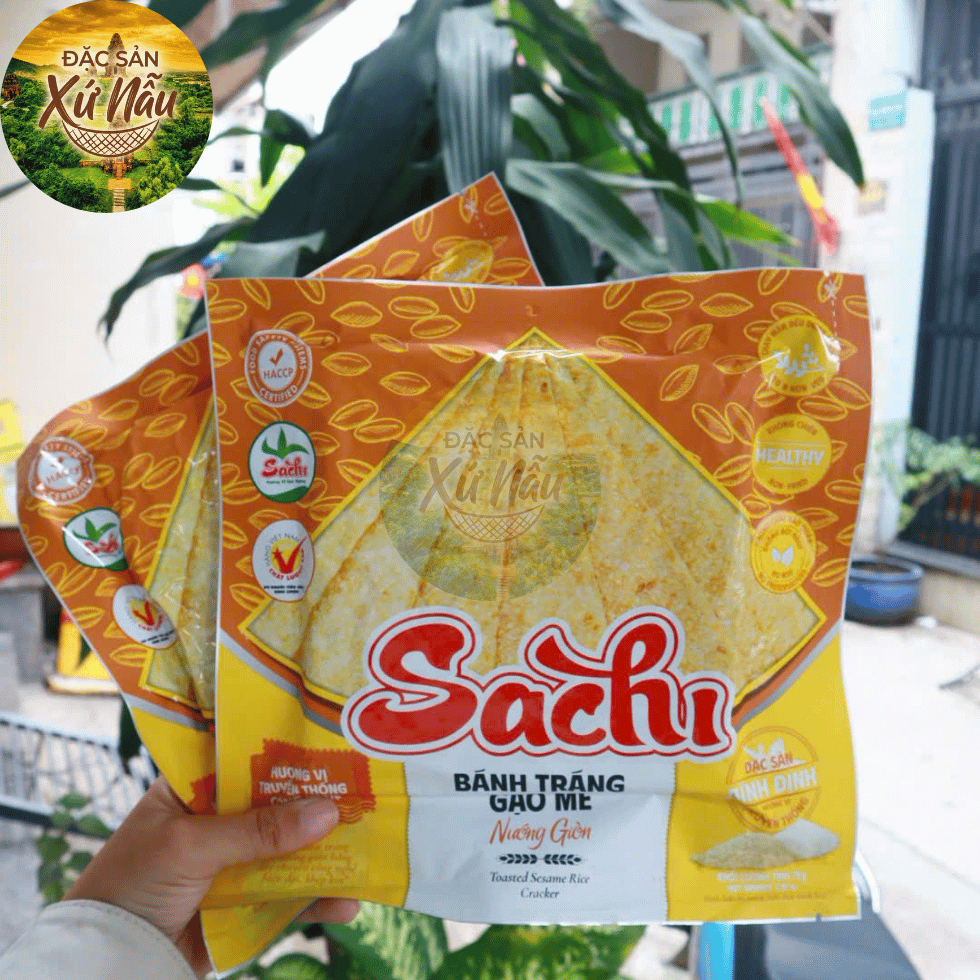[GÓI LẺ 75G] Bánh Tráng Nướng Giòn Sachi Vị Gạo Mè Thơm Béo Giòn Tan