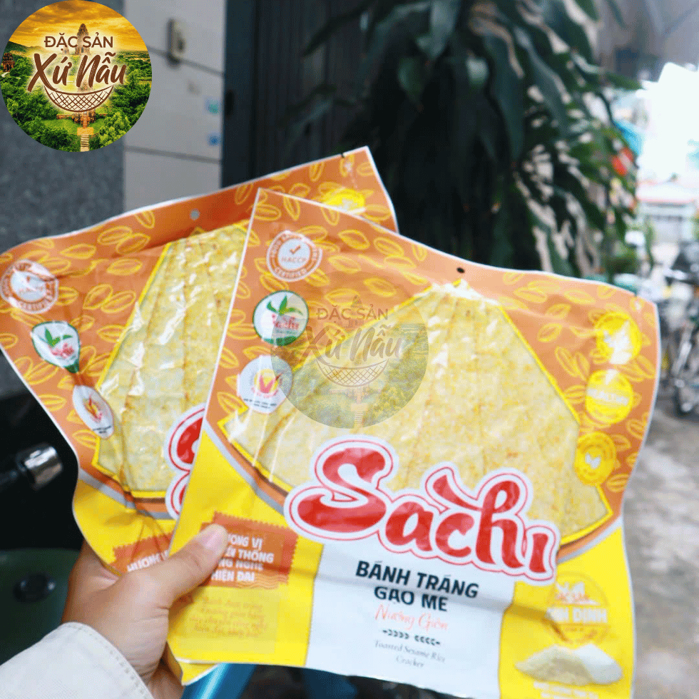 [GÓI LẺ 75G] Bánh Tráng Nướng Giòn Sachi Vị Gạo Mè Thơm Béo Giòn Tan