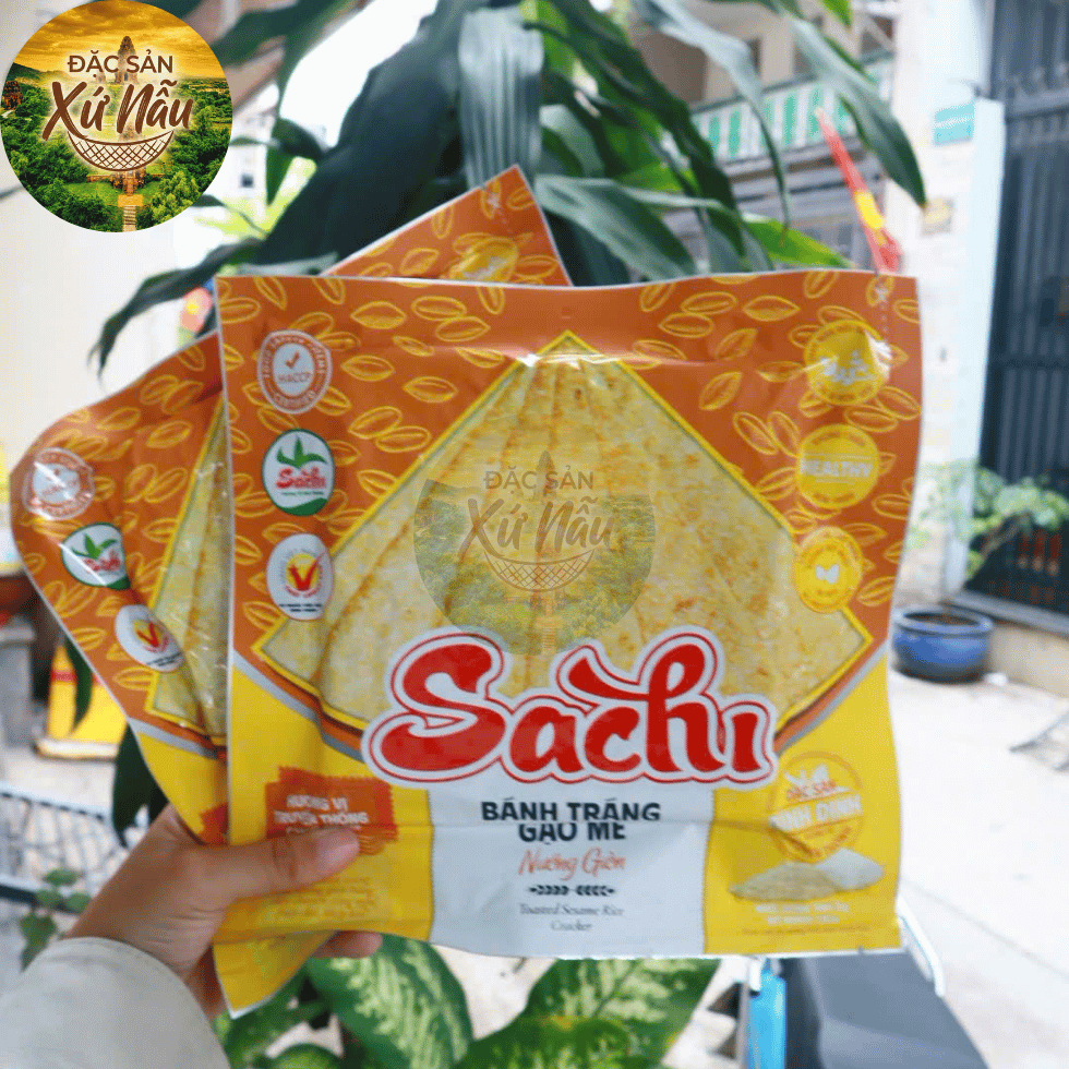 [GÓI LẺ 75G] Bánh Tráng Nướng Giòn Sachi Vị Gạo Mè Thơm Béo Giòn Tan