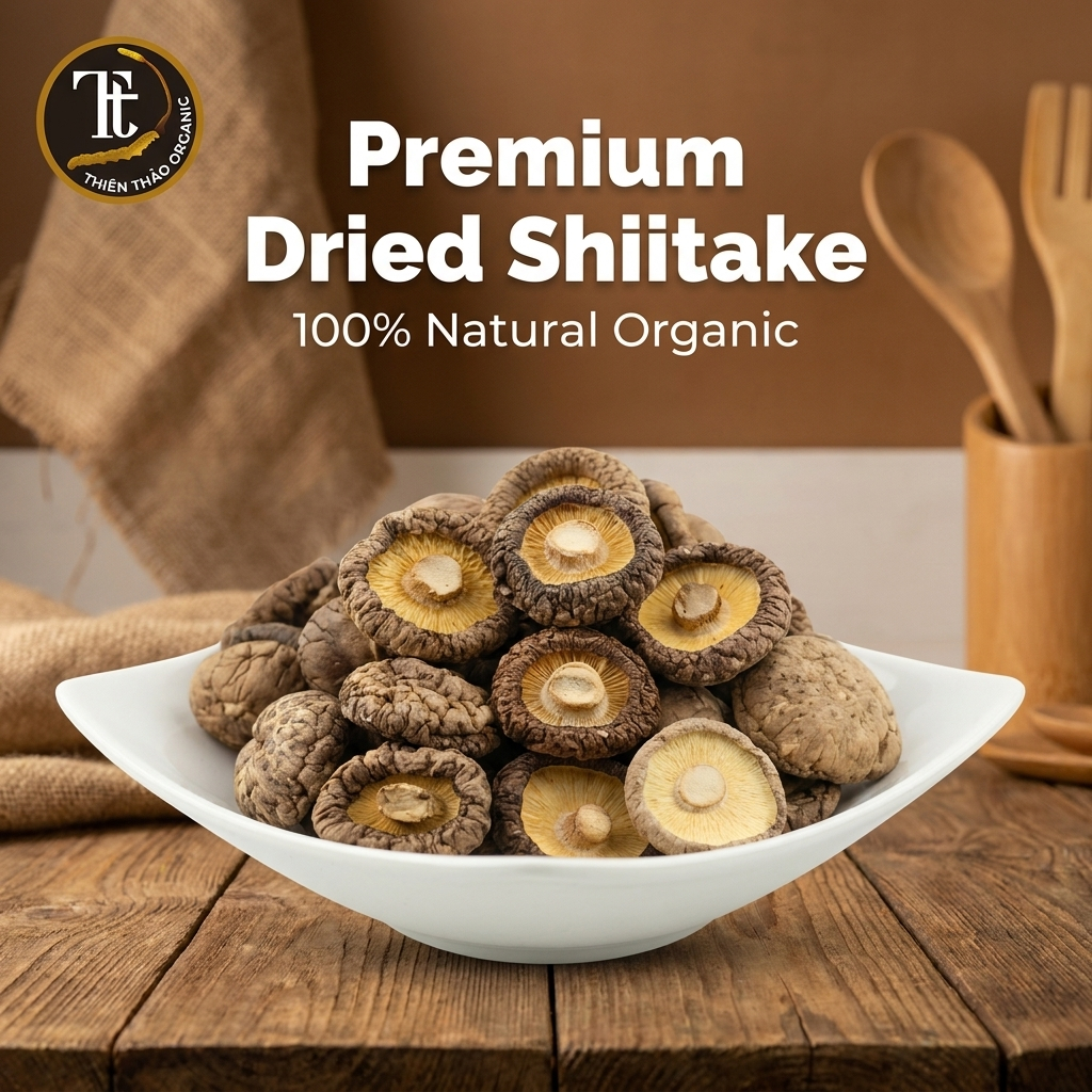 Nấm Sapa sấy khô ăn chay ăn kiêng loại 1 túi 100gr Thiên Thảo Organic