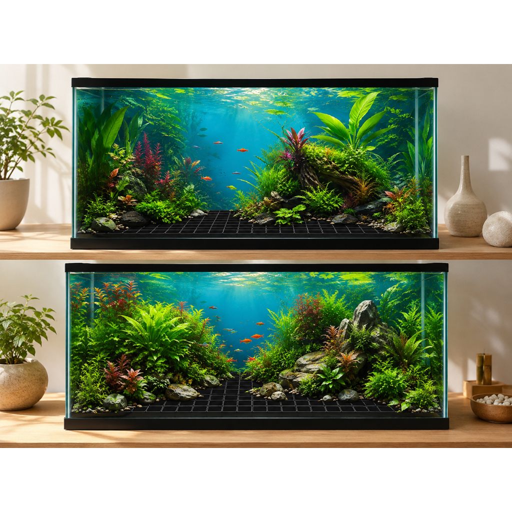 Decal tranh dán hồ cá 3D Kho In Ấn HC58 chống nước, In KTS dán dễ, gỡ dễ, có keo sẵn, nhiều kích cỡ