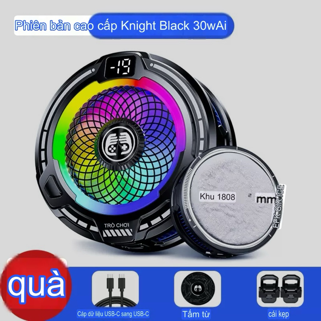Quạt tản nhiệt điện thoại sò lạnh FS18 pro AI SIÊU LẠNH tăng fps cho ae chơi game(tặng quà bao tay)