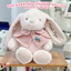 Thỏ Bông Áo Choàng 40cm 50cm Có Thêu Tai Theo Yêu Cầu – Gấu Bông Bunny Màu Trắng Hồng Quà Tặng Decor