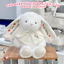 Thỏ Bông Áo Choàng 40cm 50cm Có Thêu Tai Theo Yêu Cầu – Gấu Bông Bunny Màu Trắng Hồng Quà Tặng Decor