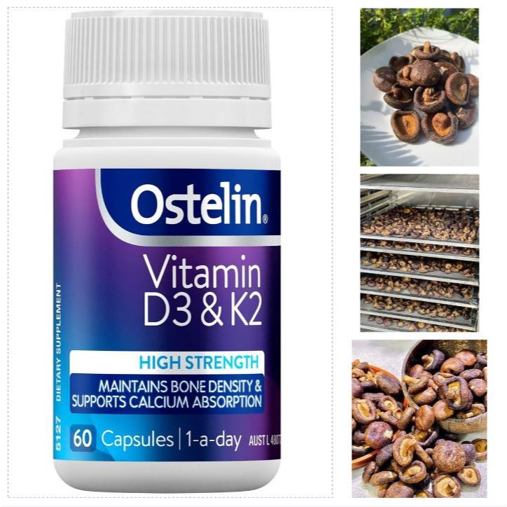 [AZ] Viên uống tăng cường sức khỏe xương Ostelin Vitamin D3 & K2, 60 viên. Nấm hương sấy; Cải bó xôi sấy. Giàu D3&K2 | BigBuy360 - bigbuy360.vn