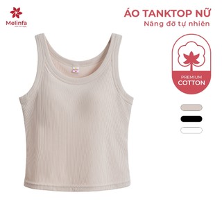 [ PREMIUM COTTON ] Áo Bratop dáng lửng MELINFA đệm mút 3D nâng đỡ định hình  , Áo ba lỗ tanktop nữ mã VAA04031