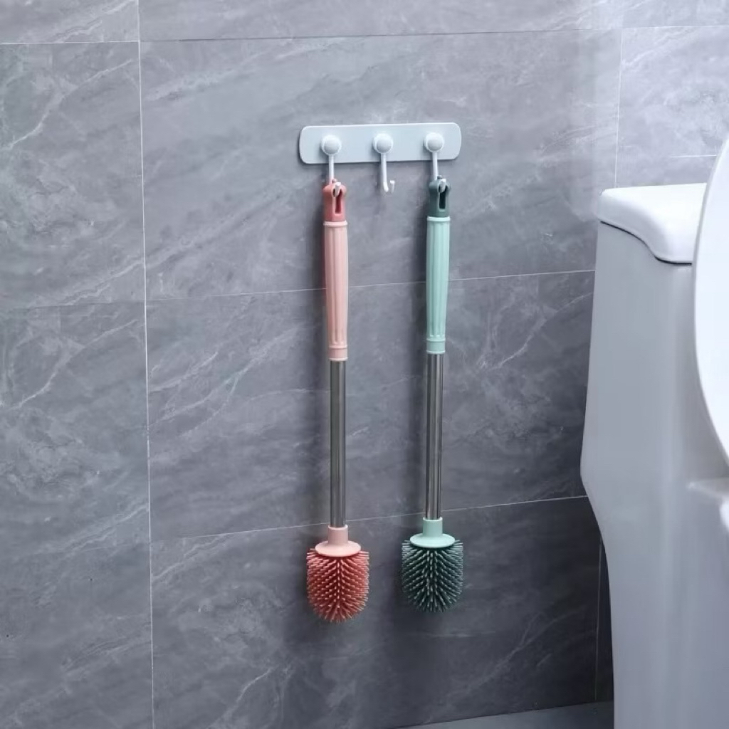 Cọ toilet đầu tròn silicone chống trầy bồn cầu Vinasu