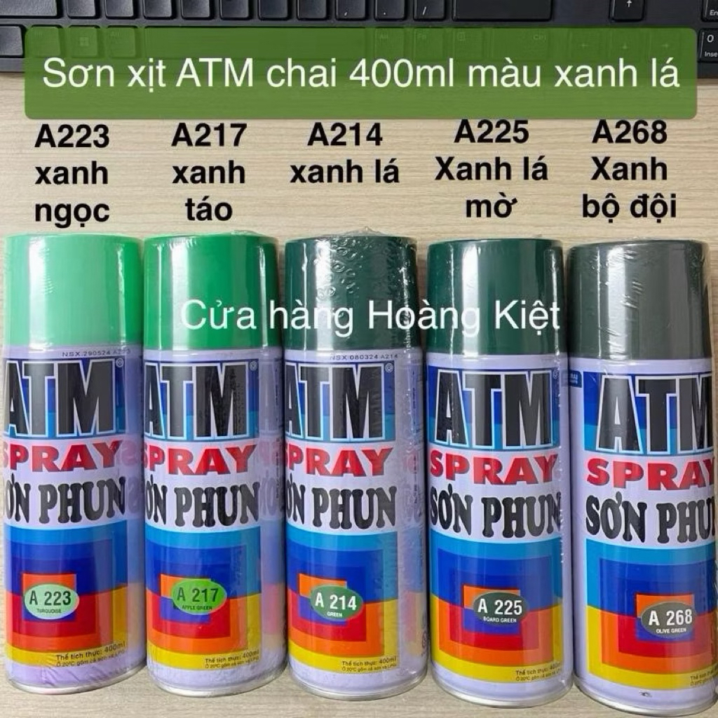 Sơn ATM Màu Xanh Lá, Xanh Ngọc, Xanh Bộ Đội