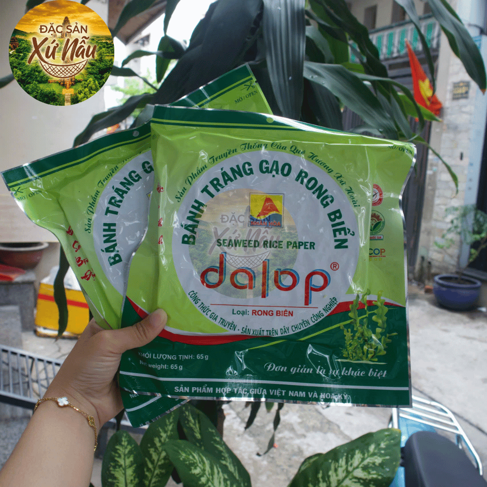 [COMBO 3] Bánh Tráng Nướng Giòn Dalop Vị Nước Dừa Thơm Béo Giòn Tan Ăn Vặt Kèm Gỏi, Mì Quảng