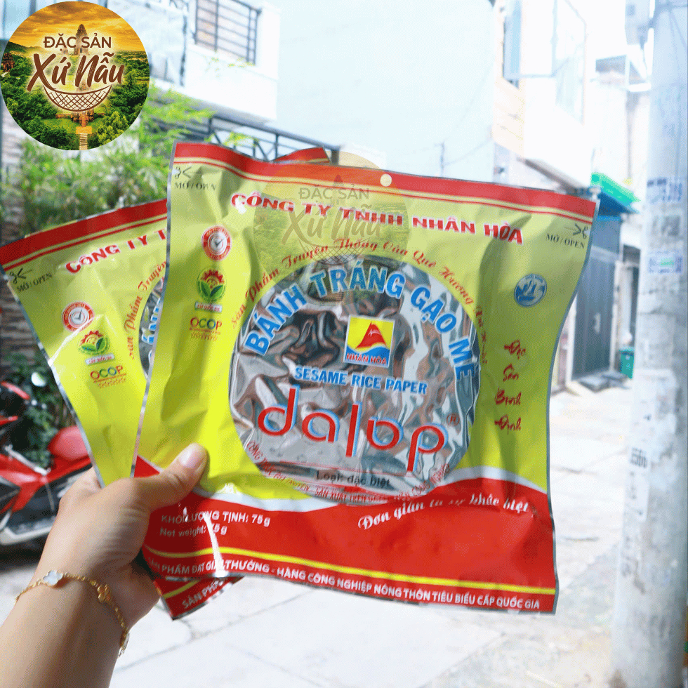 [COMBO 2] Bánh Tráng Nướng Giòn Dalop Thơm Béo Giòn Tan Ăn Vặt Kèm Gỏi, Mì Quảng