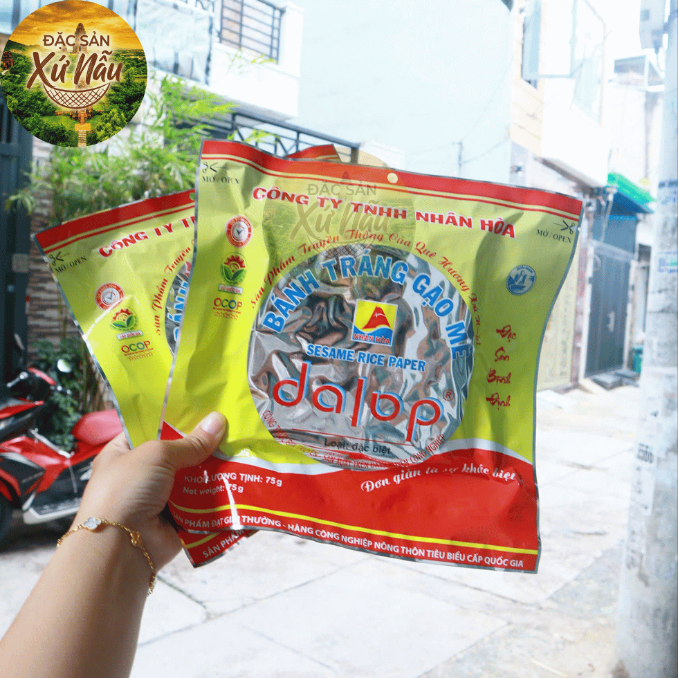 [COMBO 2] Bánh Tráng Nướng Giòn Dalop Thơm Béo Giòn Tan Ăn Vặt Kèm Gỏi, Mì Quảng