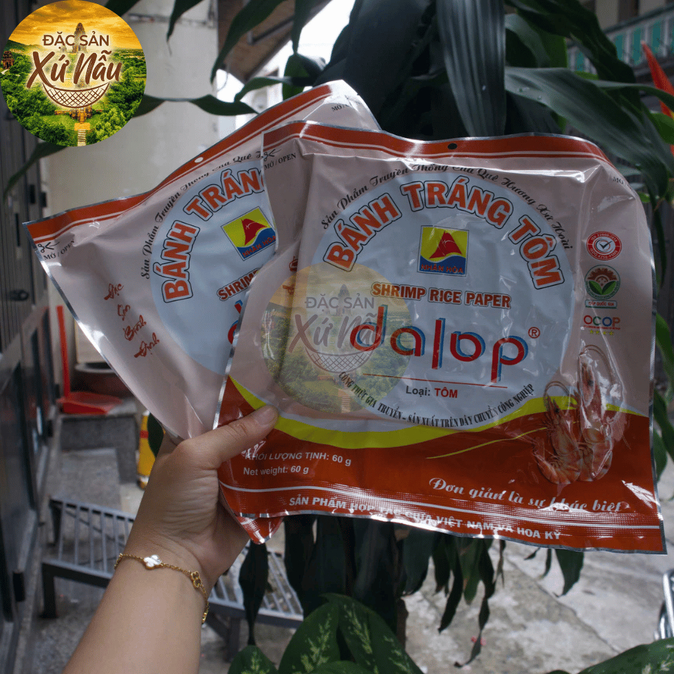 [COMBO 2] Bánh Tráng Nướng Giòn Dalop Thơm Béo Giòn Tan Ăn Vặt Kèm Gỏi, Mì Quảng