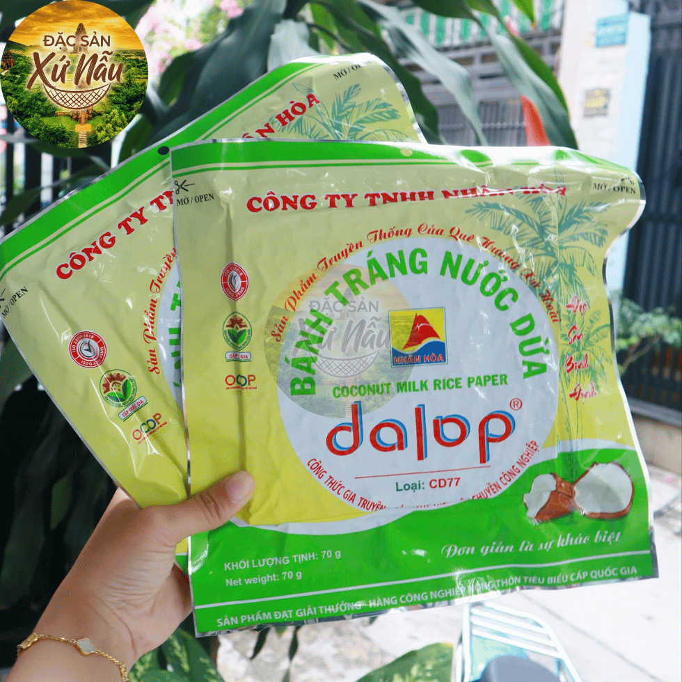 Bánh Tráng Nướng Giòn Dalop  Thơm Béo Giòn Tan Ăn Vặt Kèm Gỏi, Mì Quảng