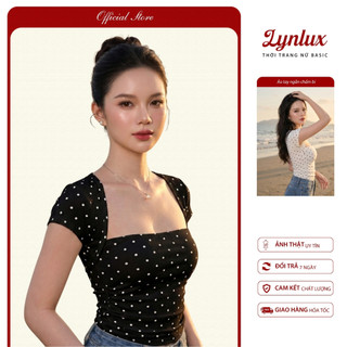 Áo Sát Nách Cúp Ngực Nhún Eo - Áo Tay Ngắn Nhún Eo Viền Vai Nhỏ Chất Thun Cotton Mịn Co Dãn Bốn Chiều LYNLUX