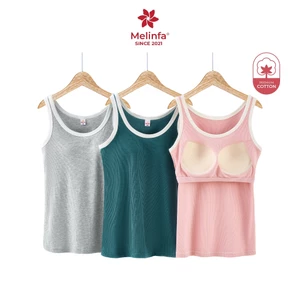 Áo Tanktop ba lỗ nữ MELINFA có đệm mút 3D thoáng khí định hình nâng đỡ, Áo Bratop nữ mã VAA0614