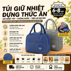 Túi đựng hộp cơm giữ nhiệt cao cấp túi cơm 3 lớp đựng cơm trưa văn phòng sinh viên