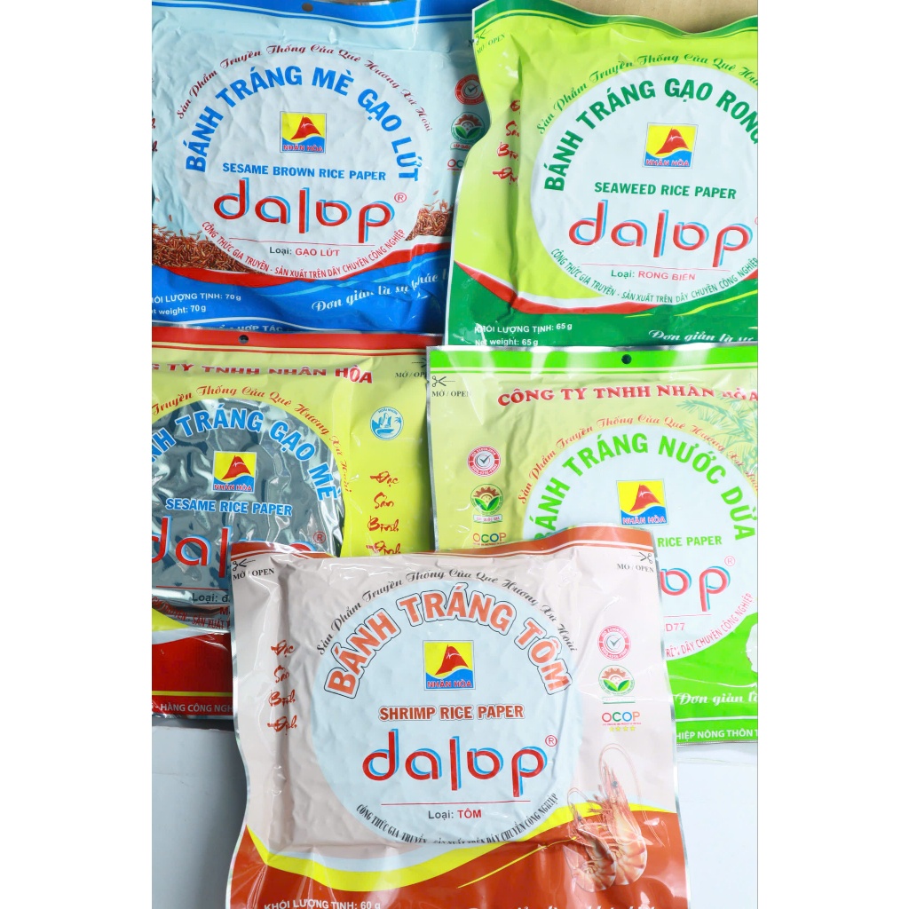 [COMBO 2] Bánh Tráng Nướng Giòn Dalop Thơm Béo Giòn Tan Ăn Vặt Kèm Gỏi, Mì Quảng