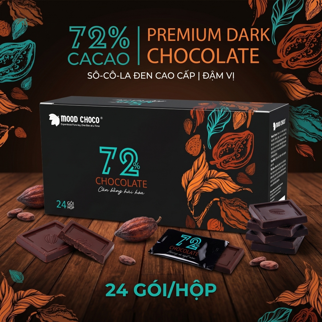 Combo 10 Hộp Socola Đen & Matcha Nguyên Chất MOOD CHOCO Trải Nghiệm Đa Tầng Sang Trọng