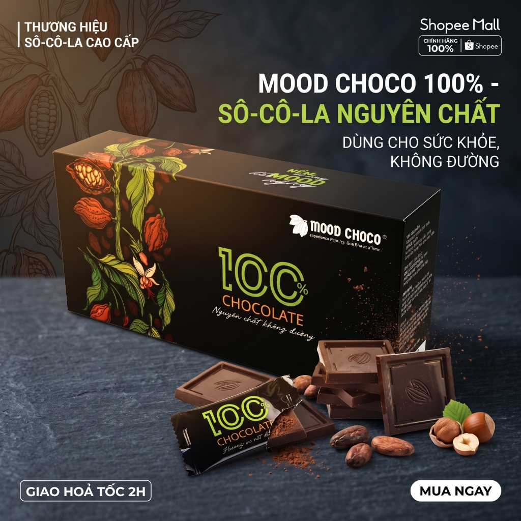 Combo 10 Hộp Socola Đen & Matcha Nguyên Chất MOOD CHOCO Trải Nghiệm Đa Tầng Sang Trọng