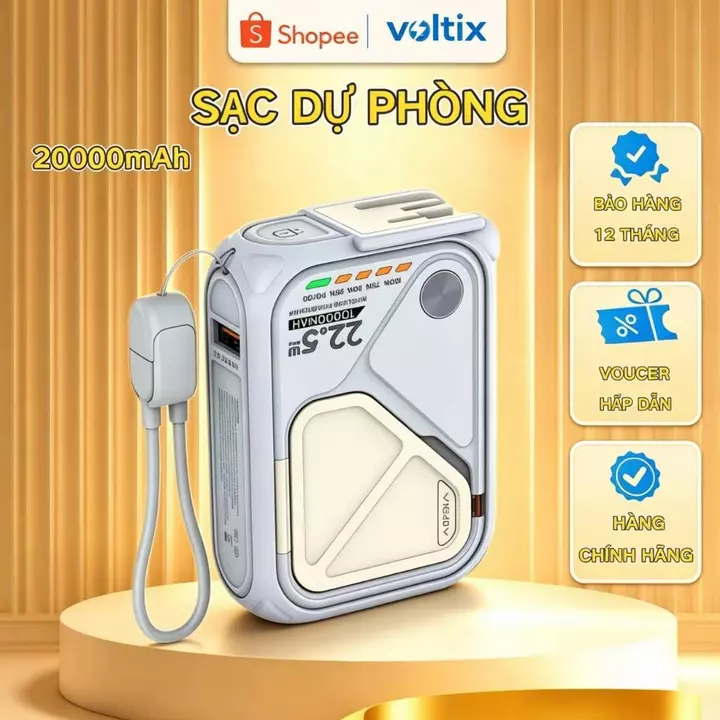 Sạc Dự Phòng 10000mAh 20000mAh Sạc Không Dây Pin Dự Phòng Sạc Nhanh Cục Sạc Dựng Phòng Đầu AC