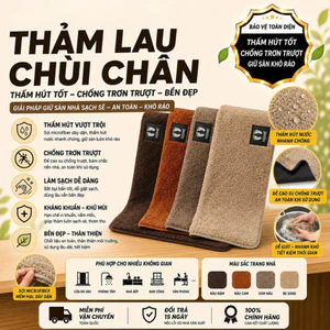 Thảm lau chùi chân phòng tắm nhà bếp phòng khách thấm hút tốt có đế cao su chống trơn trợt 40x60cm