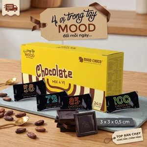 Hộp Socola Đen Mix 4 Vị MOOD CHOCO Trải Nghiệm Đa Tầng Cacao Đậm Đà Thơm Mịn Thích Hợp Làm Quà Tặng