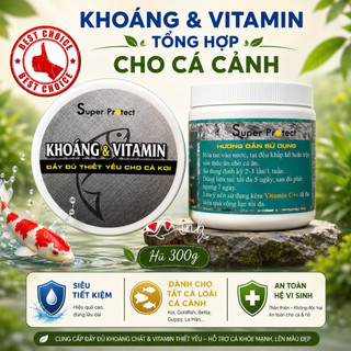 Khoáng & Vitamin tổng hợp dành cho cá Koi và cá cảnh, tăng cường hệ miễn dịch, giảm stress - Túi 1KG - Hủ 300g