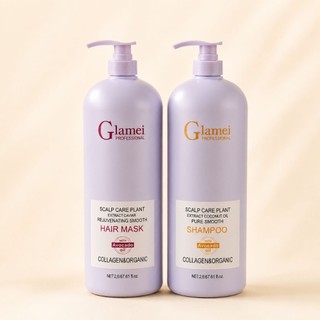 (Chính Hãng) Cặp dầu gội xả GLAMEI 1000ml lưu hương siêu mượt phục hồi tóc hư tổn