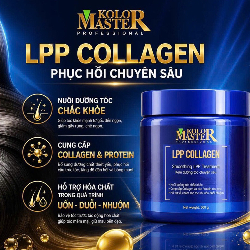 Kem dưỡng tóc LPP Collagen 500ml giúp phục hồi tóc thô xơ, chẻ ngọn