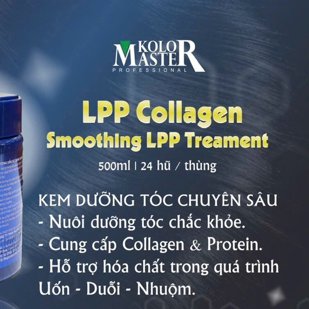 Kem dưỡng tóc LPP Collagen 500ml giúp phục hồi tóc thô xơ, chẻ ngọn