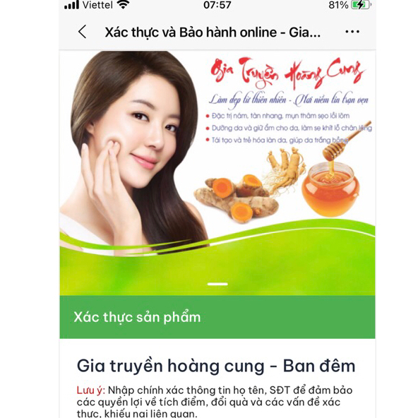 Gia truyền Hoàng Cung tự chọn