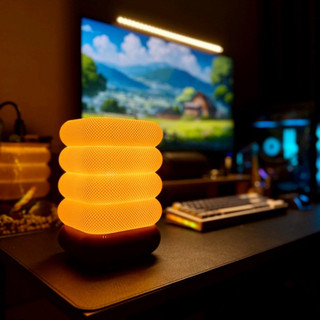 Đèn Bàn decor in 3D, Đèn ngủ để bàn vàng ấm, đèn trang trí phòng ngủ, trang trí bàn, quà tặng sinh nhật BeeLight - M010