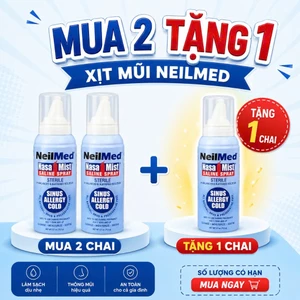 COMBO Xịt Mũi NeilMed 3 Chai (Mua 2 tặng 1) Date 2029 Tách Set Không Hộp