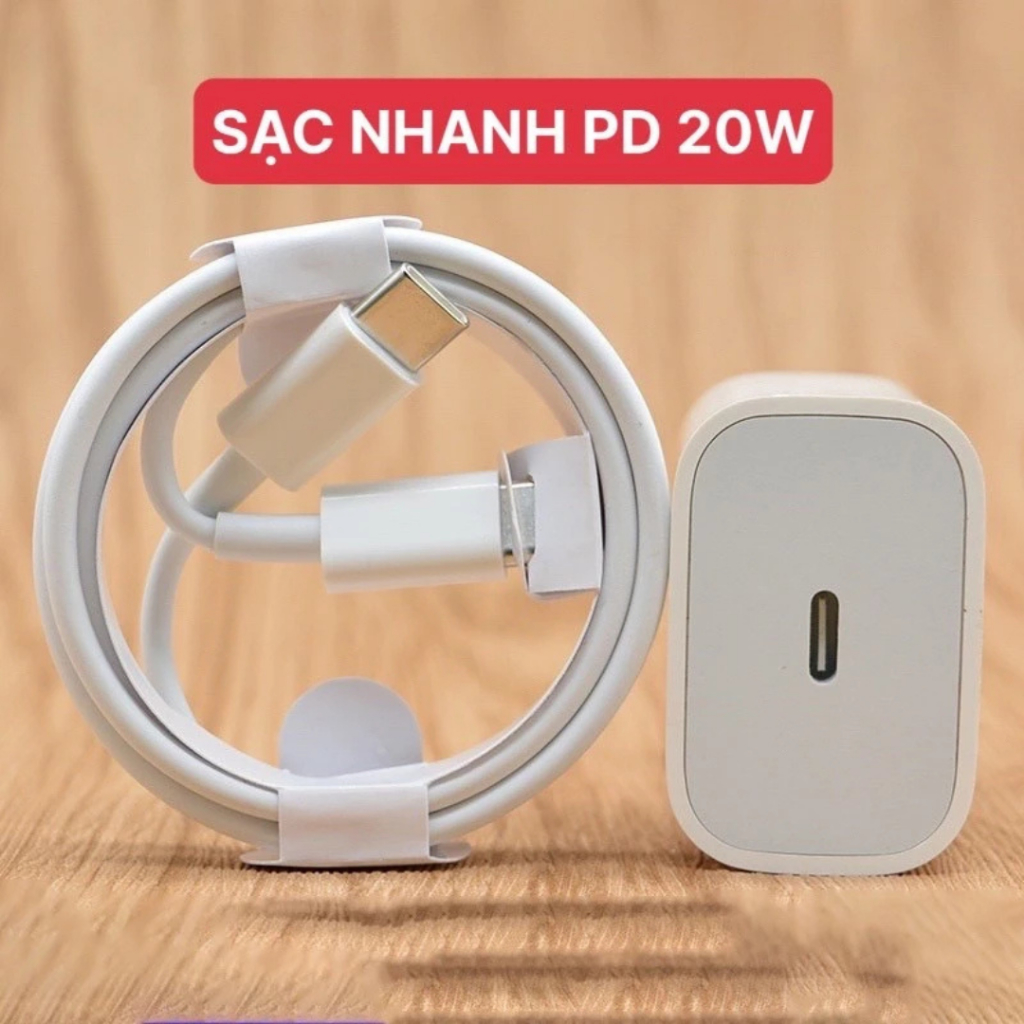 Bộ Sạc Nhanh 20W PD Kèm Dây Cáp Type-C Tốc Độ Cao Ổn Định S4233