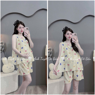 Bộ Bầu Bộ Sau Sinh - BỘ LANH  Ba LỖ QUẦN ĐÙI Có Khoá & Không Có Khoá - 7 Màu [ MIỄN SHIP ]
