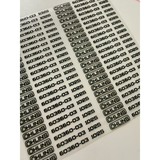 |1 Th.số/Cây| Tem Sticker DTF Thông Số Lò Xo Phuộc Ốhlìns V2 - Mã 60360-03 1025