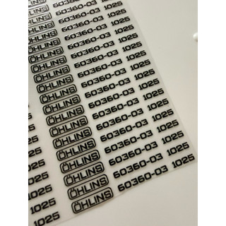|1 Th.số/Cây| Tem Sticker DTF Thông Số Lò Xo Phuộc Ốhlìns V2 - Mã 60360-03 1025