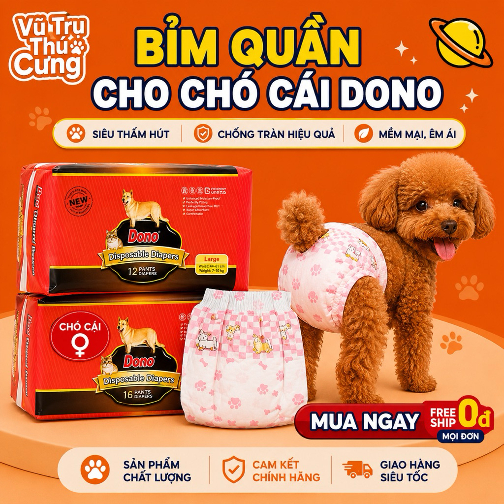 Tã Quần/ Bỉm Cho Chó Đực DONO nhiều size