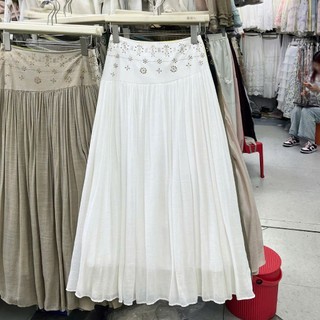 Chân Váy Xô Dập Ly Nhăn Dáng Dài Maxi Lưng Chun Ballet Đính Đá Hàng Quảng Châu.