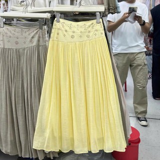 Chân Váy Xô Dập Ly Nhăn Dáng Dài Maxi Lưng Chun Ballet Đính Đá Hàng Quảng Châu.