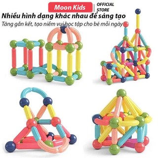 Bộ xếp hình nam châm 64 chi tiết – Đồ chơi lắp ráp khối xây dựng sáng tạo cho bé