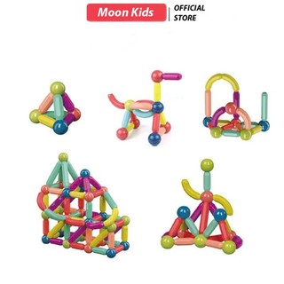 Bộ xếp hình nam châm 64 chi tiết – Đồ chơi lắp ráp khối xây dựng sáng tạo cho bé
