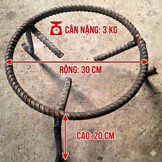 Kiềng Bếp 3 chân Sắt xoắn  Dày . Hàng Thủ Công Chắc Chắn, Chịu Lực