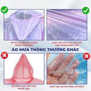 Áo Mưa Tiện Lợi Áo Mưa Mỏng Gọn Nhẹ Chống Nước Dùng Nhiều Lần Du Lịch Đi Mưa Ngoài Trời Nhỏ Gọn