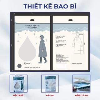 Áo Mưa Tiện Lợi Áo Mưa Mỏng Gọn Nhẹ Chống Nước Dùng Nhiều Lần Du Lịch Đi Mưa Ngoài Trời Nhỏ Gọn